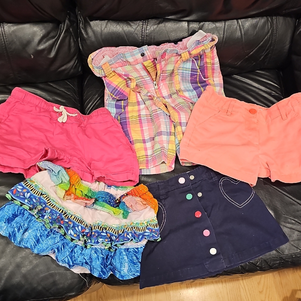 Colorful Kids Shorts And a Skirt Size 6/7
